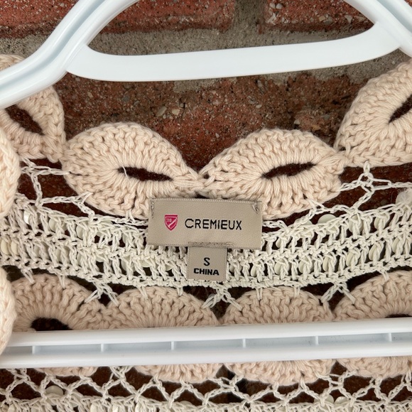 Crochet and sequin cropped short sleeve cardigan - Picture 2 of 4